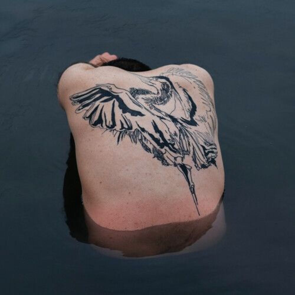Blue Heron (Metallic Silver)
